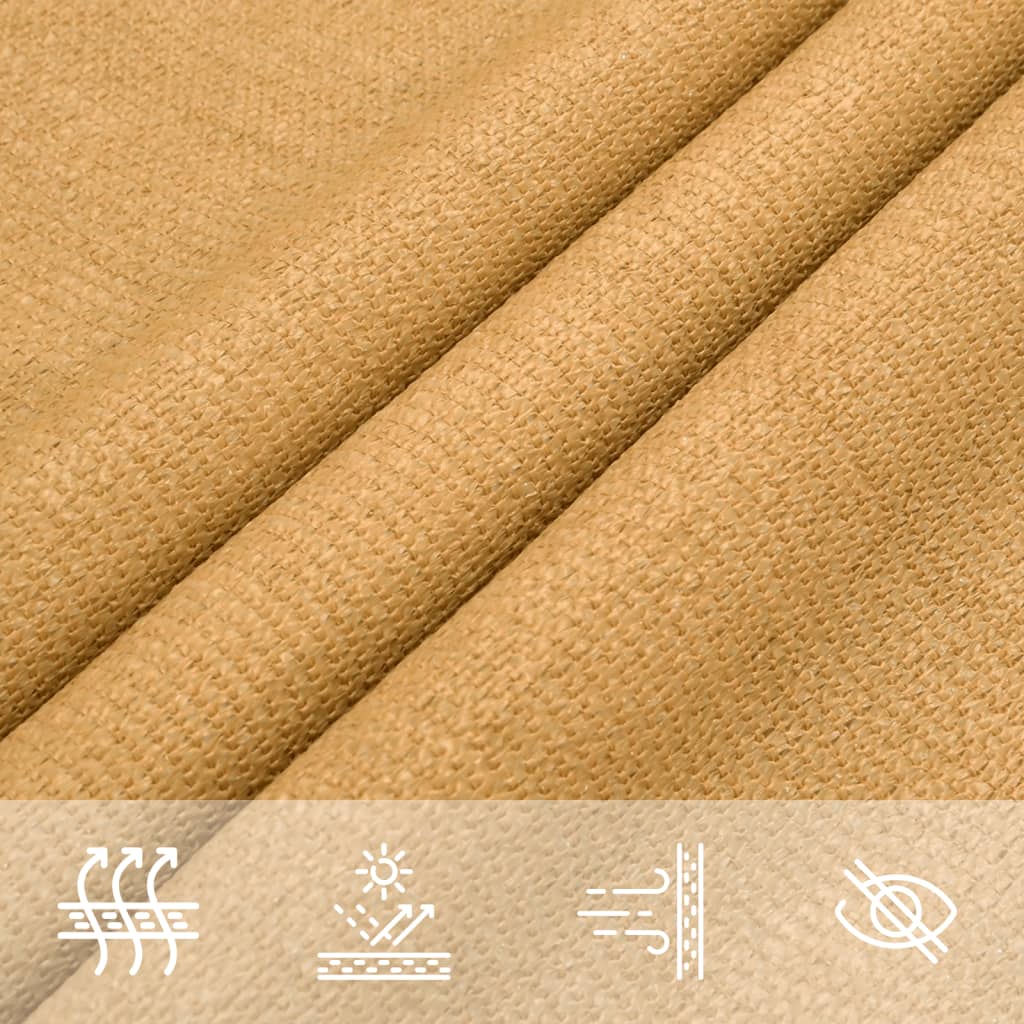 vidaXL Sunshade Sail 160 g/m² Rectangular Sand 6x8 m HDPE
