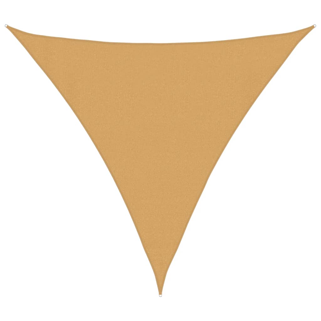 vidaXL Sunshade Sail 160 g/m² Triangular Sand 3x3x3 m HDPE