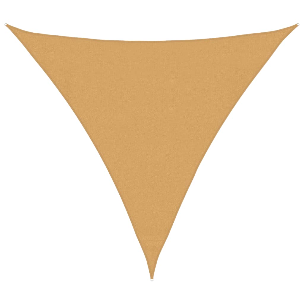 vidaXL Sunshade Sail 160 g/m² Triangular Sand 3.6x3.6x3.6 m HDPE