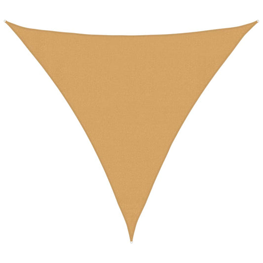vidaXL Sunshade Sail 160 g/m² Triangular Sand 3.6x3.6x3.6 m HDPE