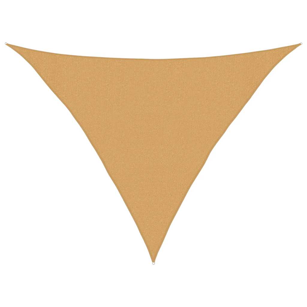 vidaXL Sunshade Sail 160 g/m² Triangular Sand 3x3x4.2 m HDPE
