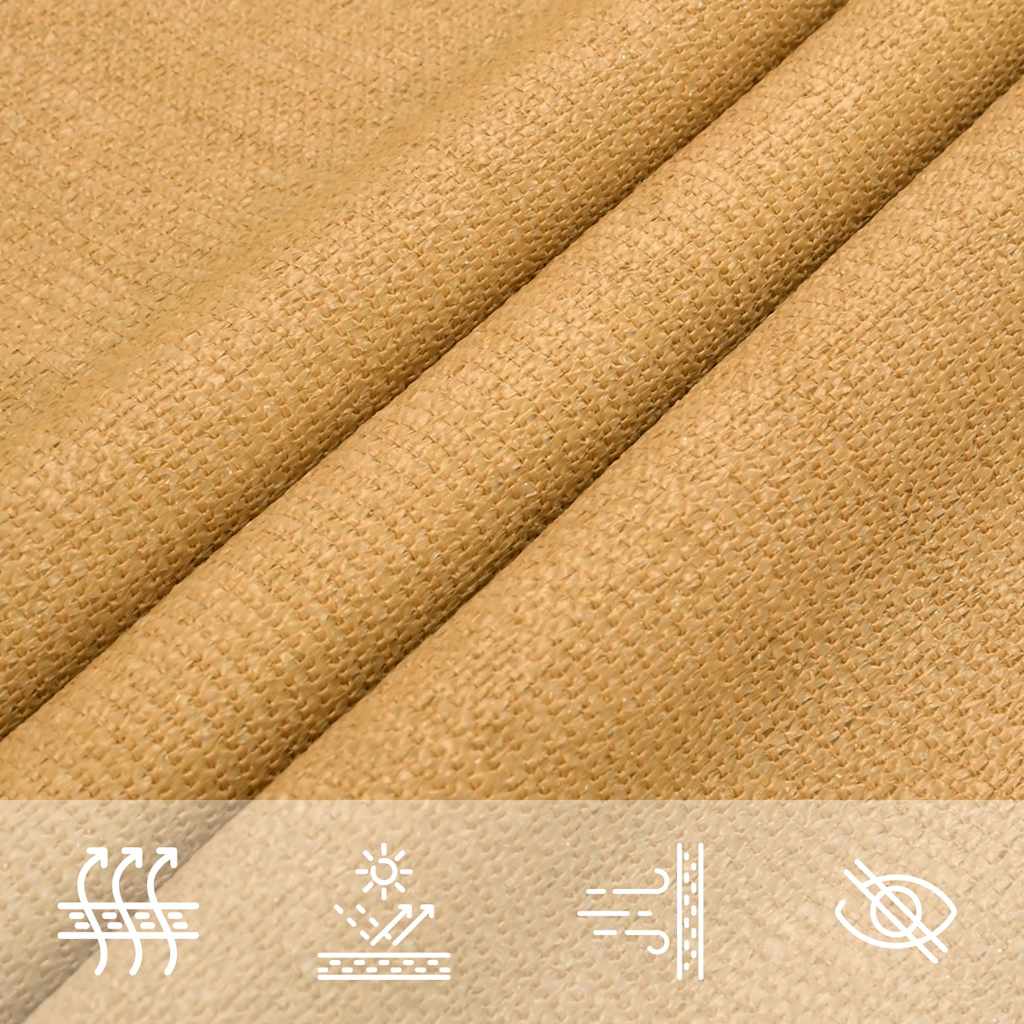 vidaXL Sunshade Sail 160 g/m² Triangular Sand 3x4x4 m HDPE