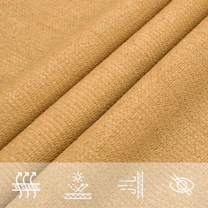 vidaXL Sunshade Sail 160 g/m² Triangular Sand 3.5x3.5x4.9 m HDPE