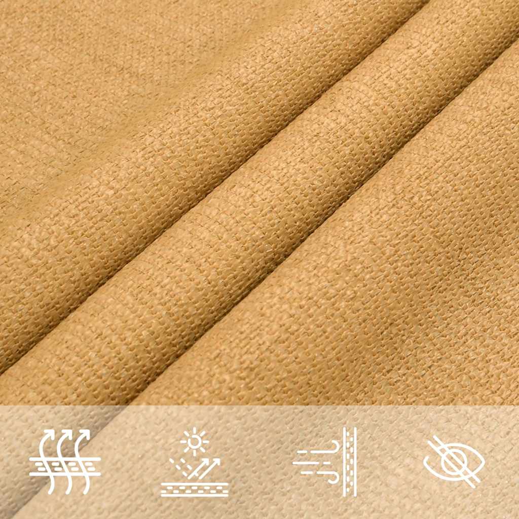 vidaXL Sunshade Sail 160 g/m² Triangular Sand 4x4x4 m HDPE