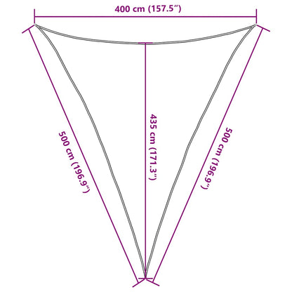 vidaXL Sunshade Sail 160 g/m² Triangular Sand 4x5x5 m HDPE