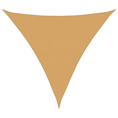 vidaXL Sunshade Sail 160 g/m² Triangular Sand 5x5x5 m HDPE