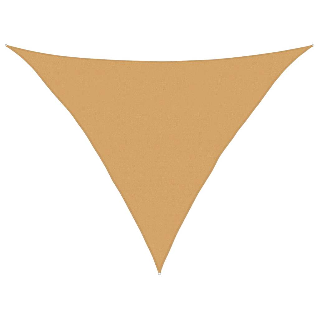 vidaXL Sunshade Sail 160 g/m² Triangular Sand 5x5x6 m HDPE