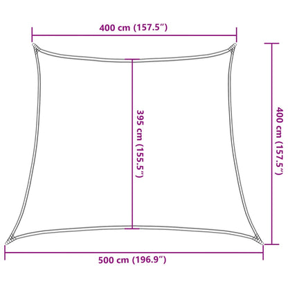 vidaXL Sunshade Sail 160 g/m² Trapezium Light Grey 4/5x4 m HDPE