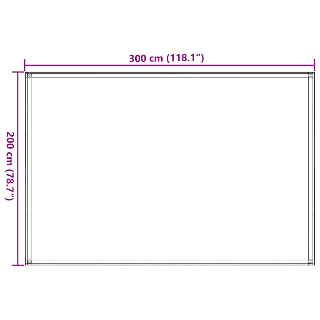 vidaXL Tent Carpet Light Green 200x300 cm HDPE