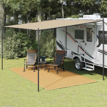 vidaXL Tent Carpet Sand 200x400 cm HDPE