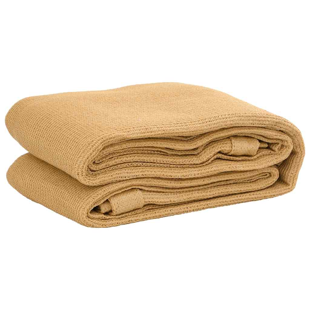 vidaXL Tent Carpet Sand 400x400 cm HDPE