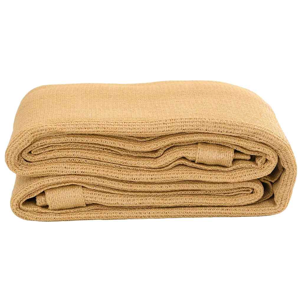 vidaXL Tent Carpet Sand 400x400 cm HDPE