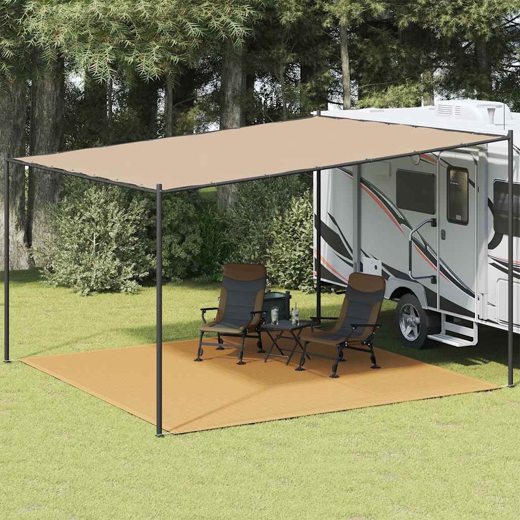 vidaXL Tent Carpet Sand 400x400 cm HDPE