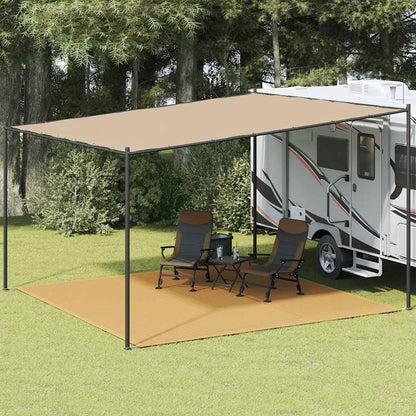 vidaXL Tent Carpet Sand 400x400 cm HDPE