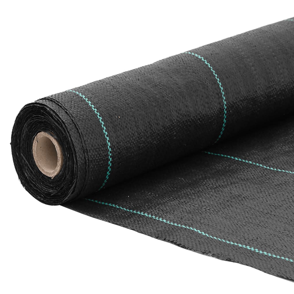 vidaXL Weed Membrane Black 1.5x150 m PP