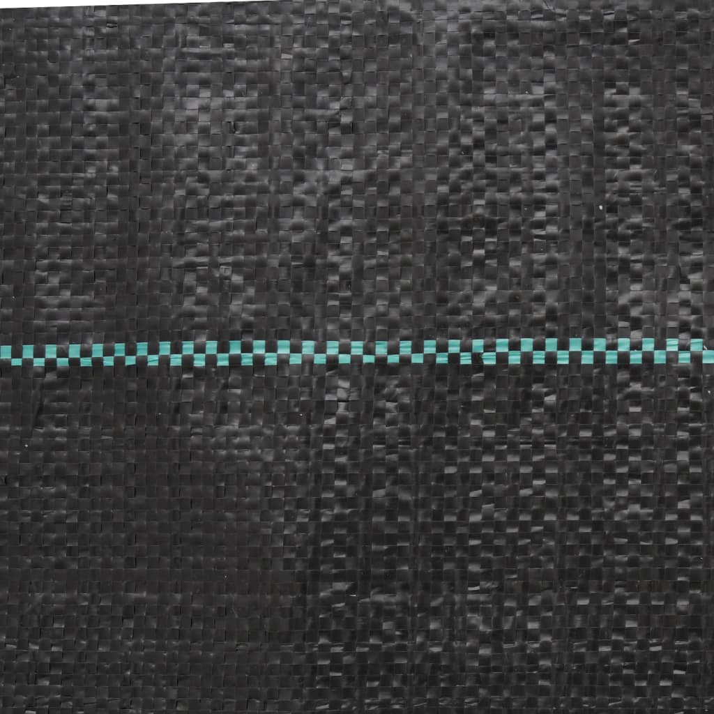 vidaXL Weed Membrane Black 2x100 m PP