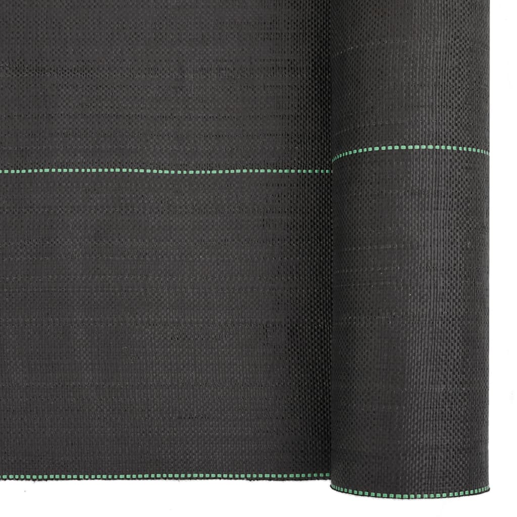 vidaXL Weed Membrane Black 1x200 m PP