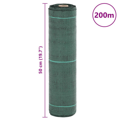 vidaXL Weed Membrane Green 0.5x200 m PP
