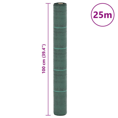 vidaXL Weed Membrane Green 1x25 m PP