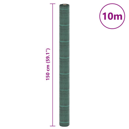 vidaXL Weed Membrane Green 1.5x10 m PP