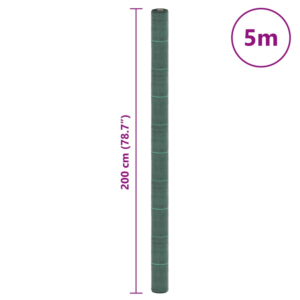 vidaXL Weed Membrane Green 2x5 m PP