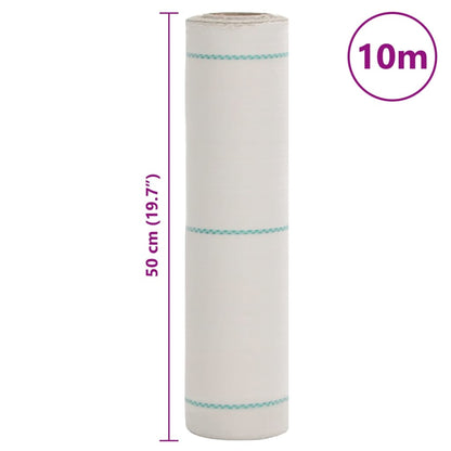 vidaXL Weed Membrane White 0.5x10 m PP