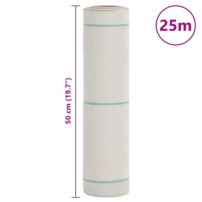 vidaXL Weed Membrane White 0.5x25 m PP