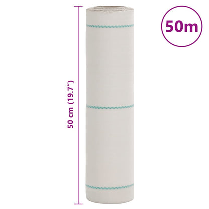vidaXL Weed Membrane White 0.5x50 m PP