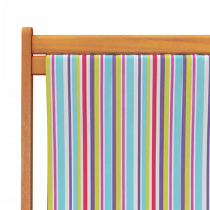 vidaXL Folding Beach Chairs 2 pcs Multicolour Fabric