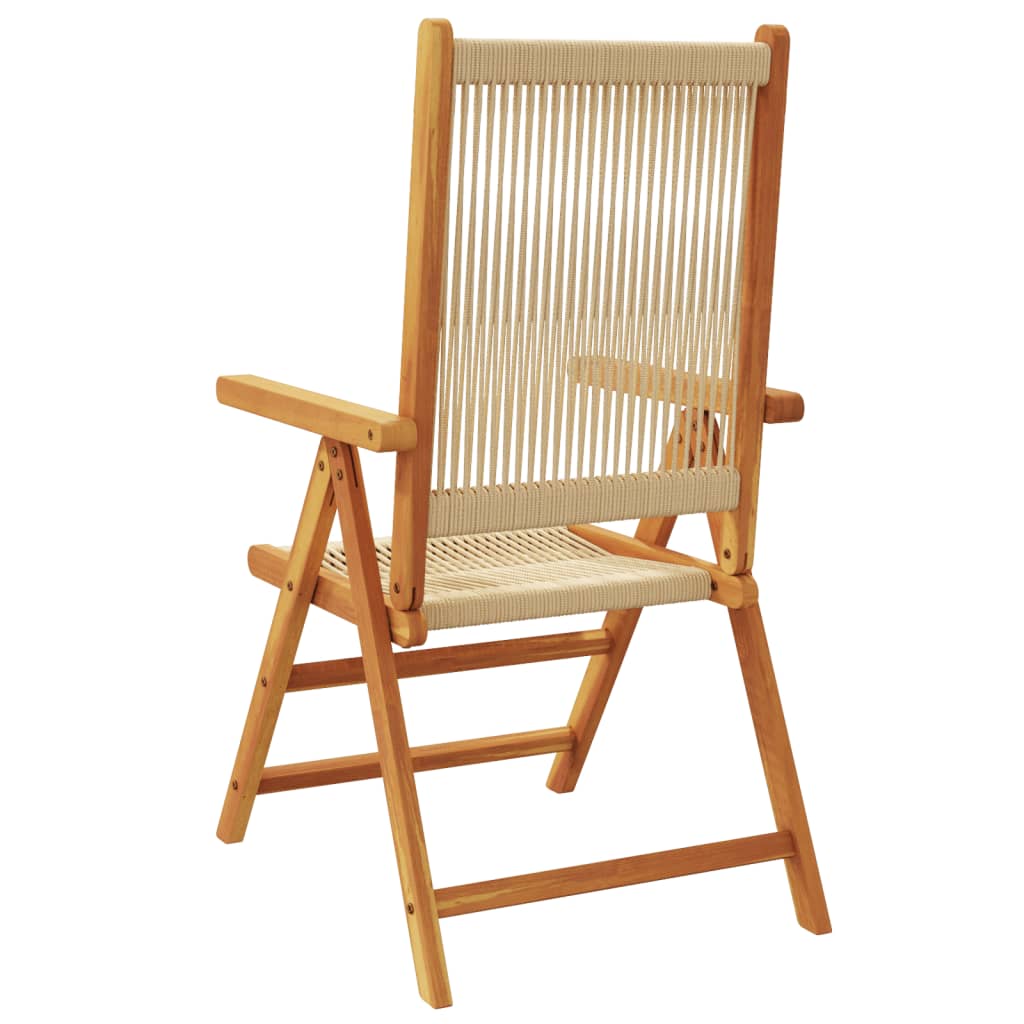 vidaXL Reclining Garden Chairs 6 pcs Beige Solid Wood Acacia