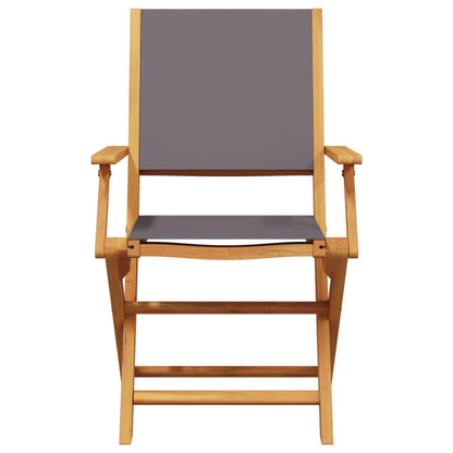 vidaXL Folding Garden Chairs 6 pcs Anthracite Fabric and Solid Wood