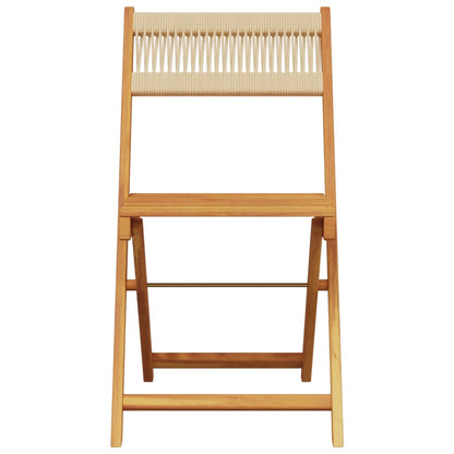 vidaXL Folding Garden Chairs 6 pcs Beige Solid Wood Acacia
