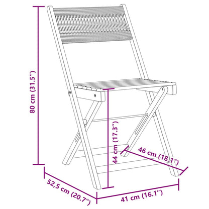 vidaXL Folding Garden Chairs 6 pcs Beige Solid Wood Acacia