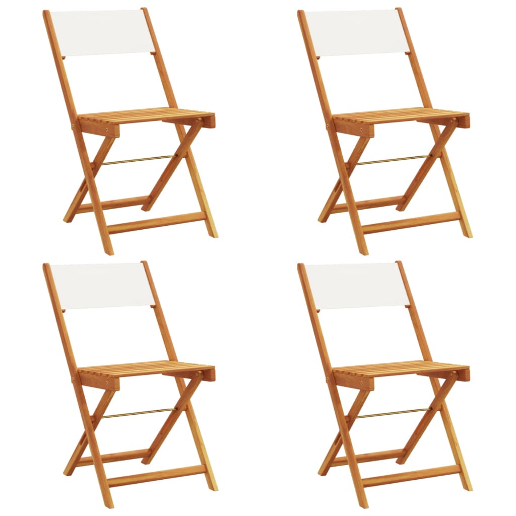 vidaXL Garden Chair | Set of 4 | Cream White