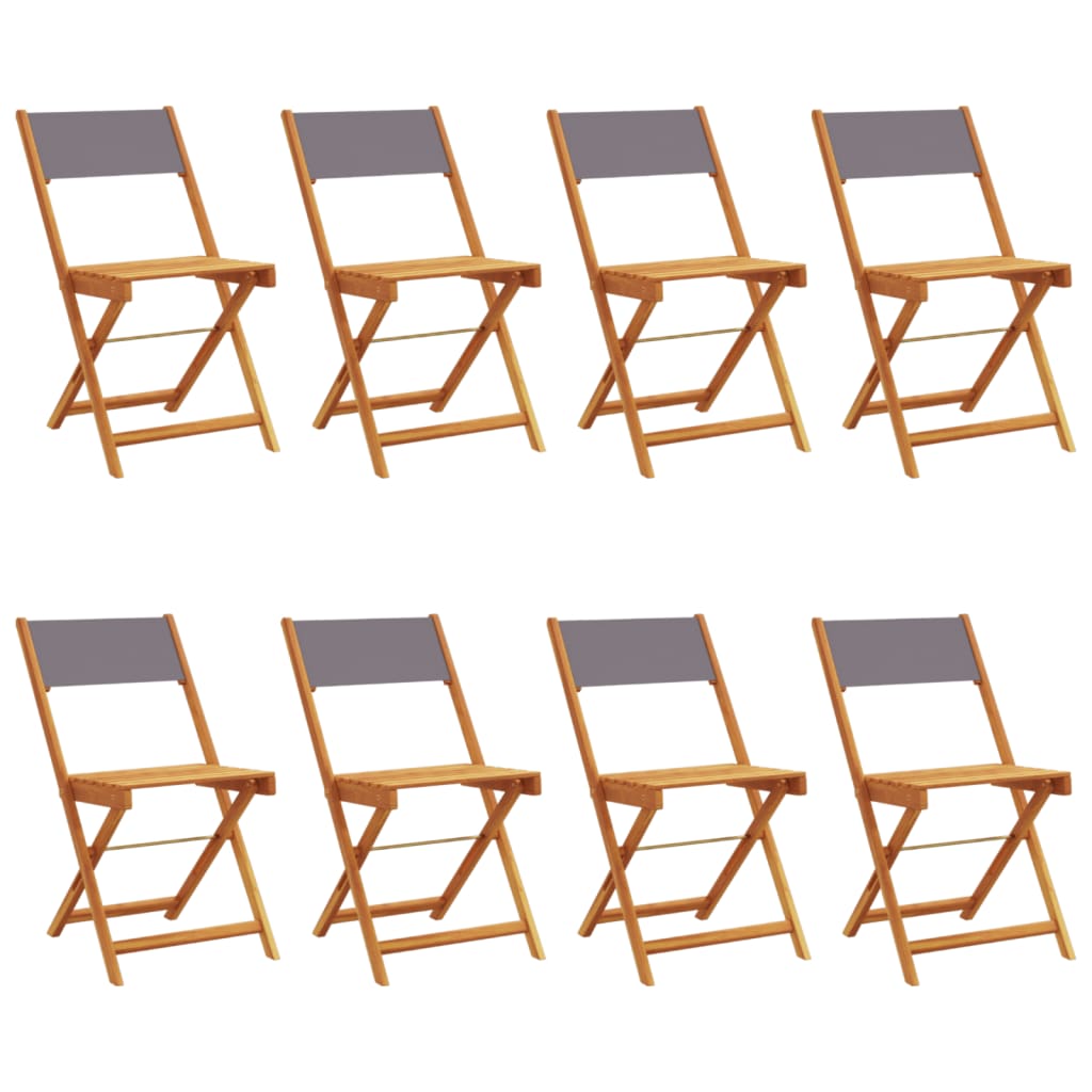 vidaXL Garden Chair | Set of 8 | Anthracite
