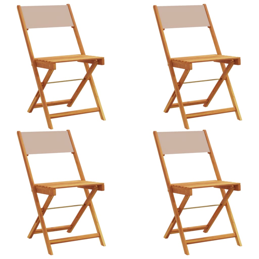 vidaXL Garden Chair |  Set of 4 | Taupe