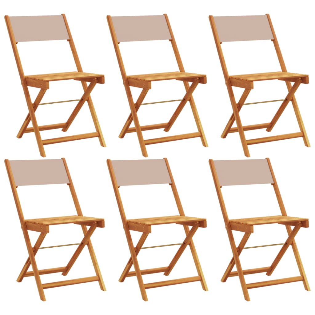vidaXL Garden Chair | Set of 6 | Taupe