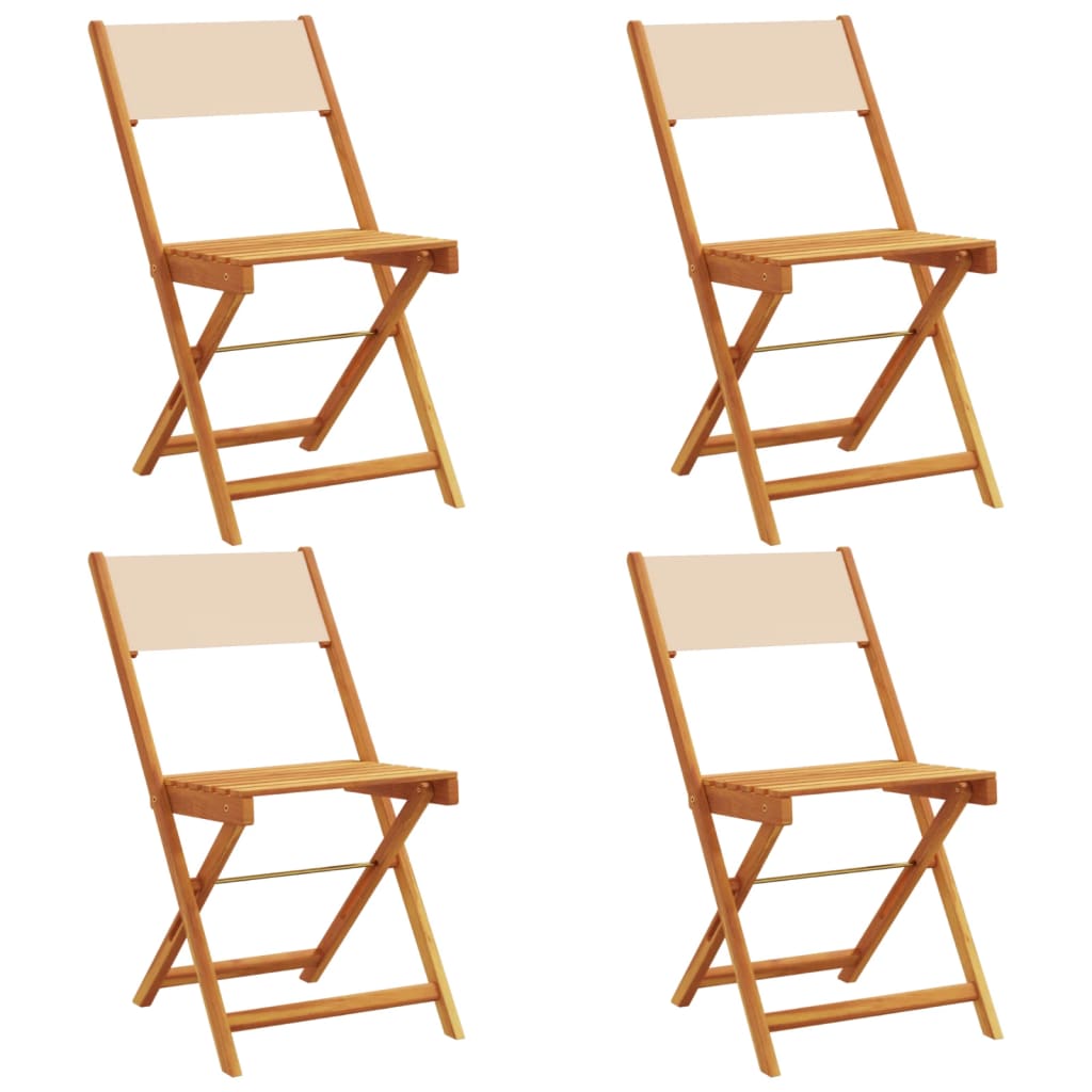vidaXL Garden Chair | Set of 4 | Beige