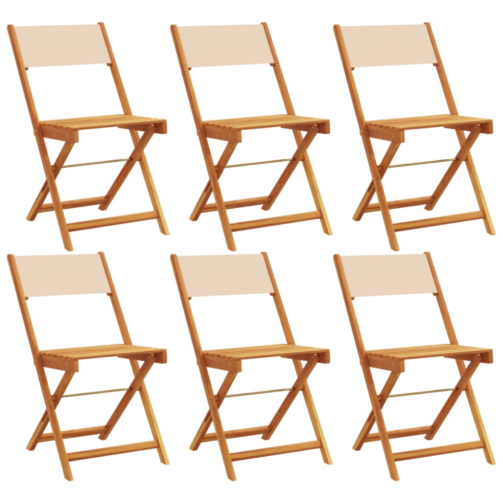 vidaXL Garden Chair | Set of 6 | Beige