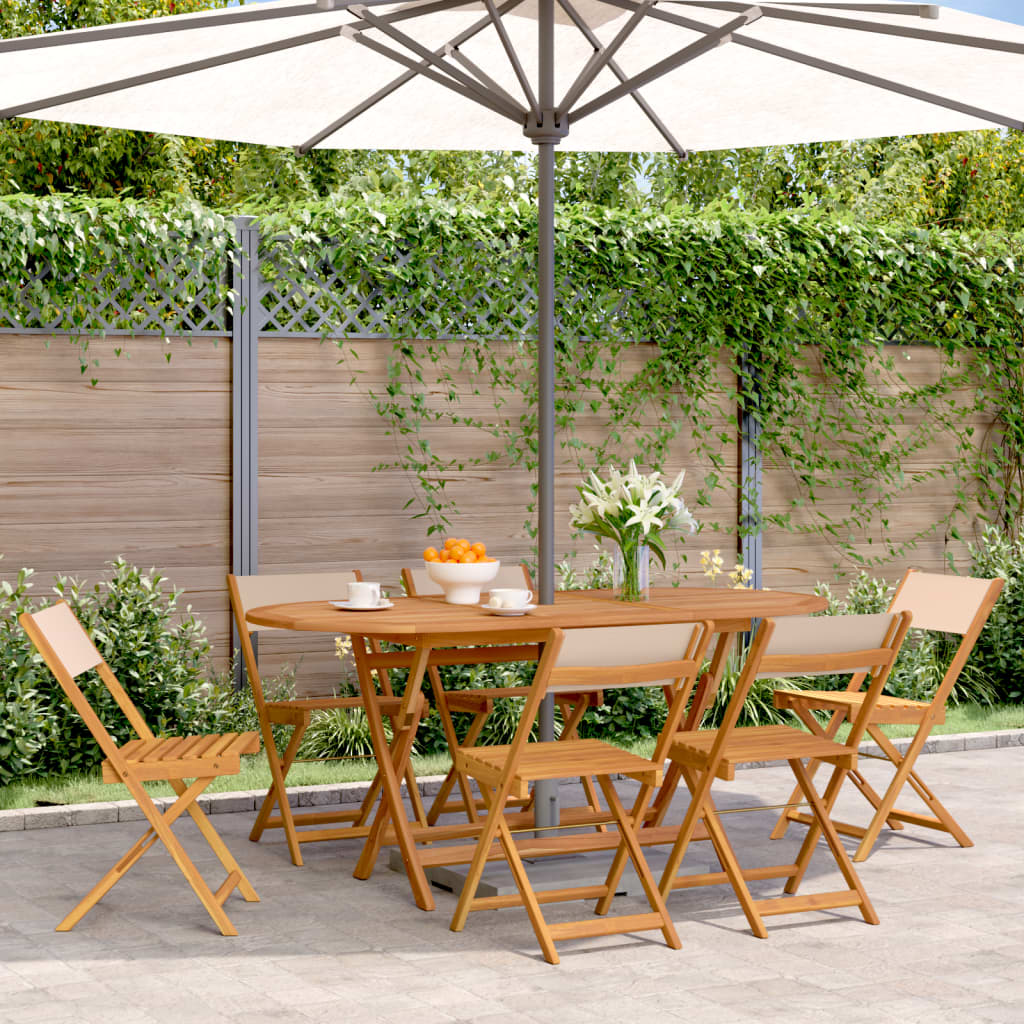 vidaXL Garden Chair | Set of 6 | Beige