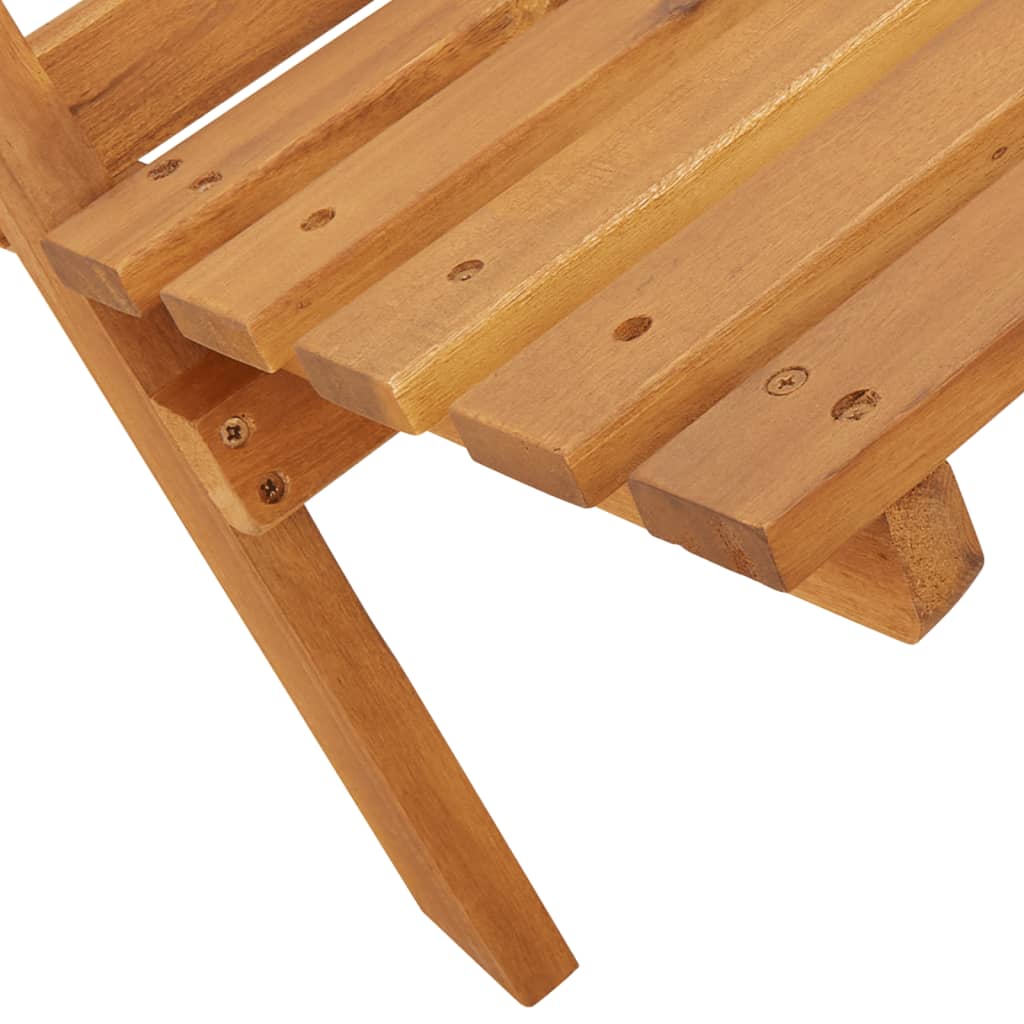 vidaXL Folding Garden Chairs 8 pcs Grey Solid Wood Acacia