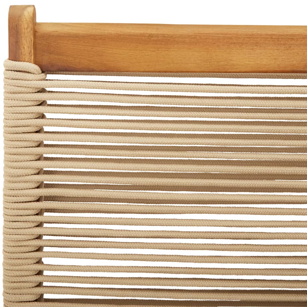 vidaXL Folding Garden Chairs 4 pcs Beige Solid Wood Acacia
