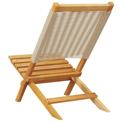 vidaXL Folding Garden Chairs 8 pcs Beige Solid Wood Acacia