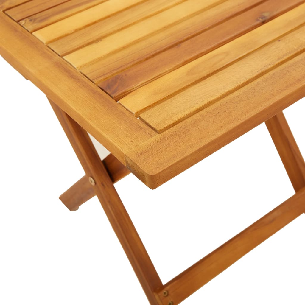 vidaXL Folding Chairs 2 pcs with Table Red Solid Wood