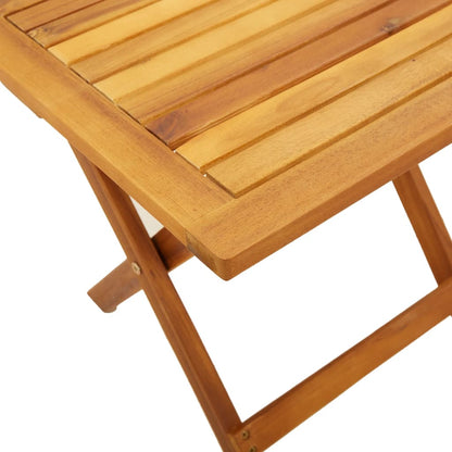 vidaXL Folding Chairs 2 pcs with Table Red Solid Wood