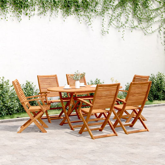 vidaXL Folding Chairs 6 pcs 57x66x95 cm Solid Wood Acacia