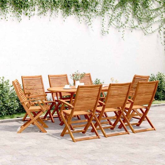 vidaXL Folding Chairs 8 pcs 57x66x95 cm Solid Wood Acacia