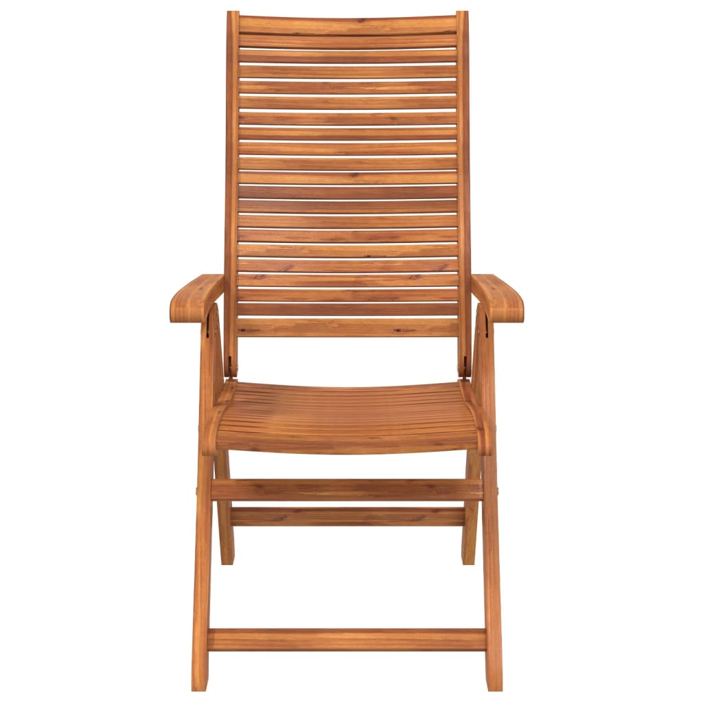 vidaXL Reclining Folding Chairs 4 pcs 56x72x107 cm Solid Wood Acacia