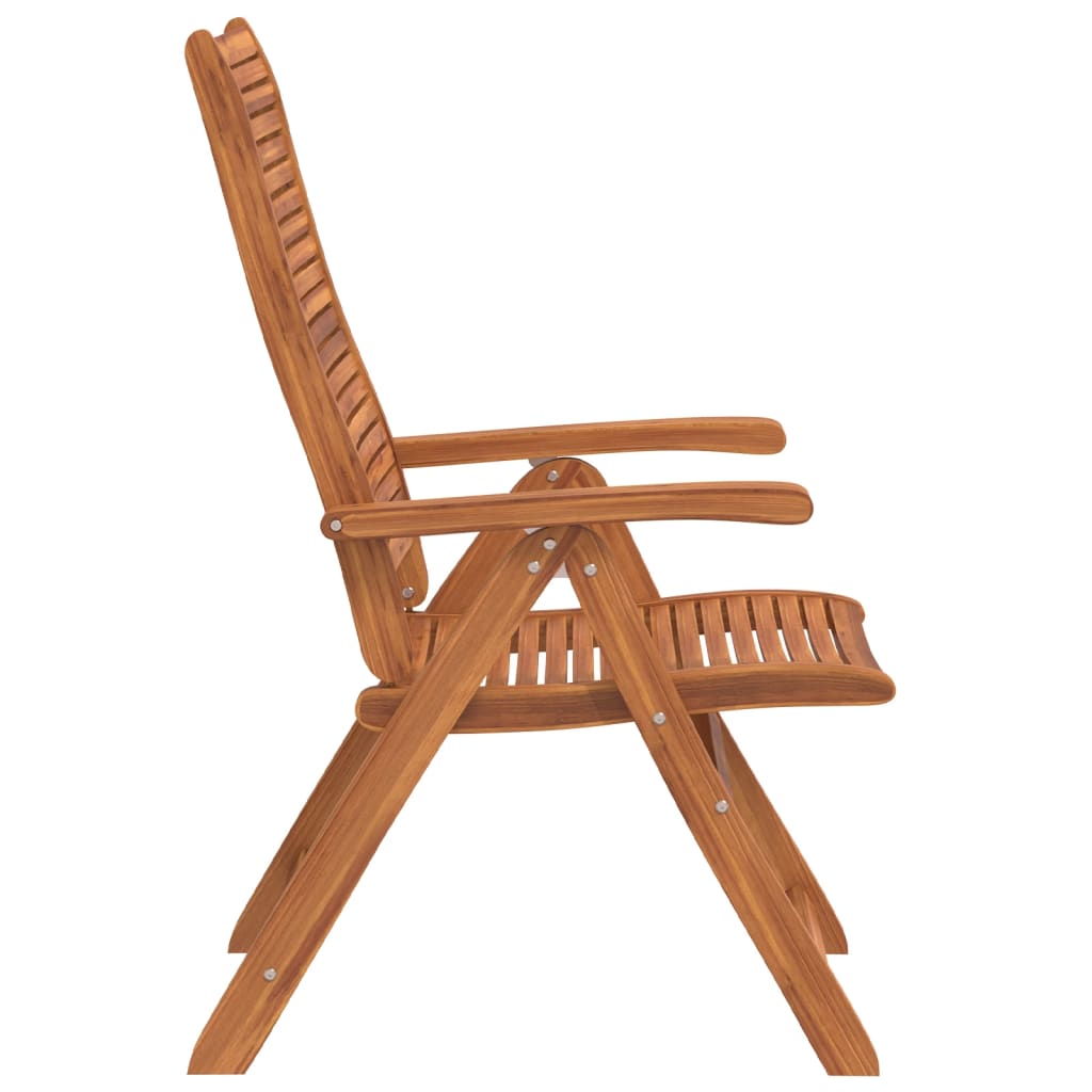 vidaXL Reclining Folding Chairs 4 pcs 56x72x107 cm Solid Wood Acacia