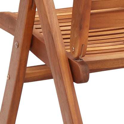 vidaXL Reclining Folding Chairs 4 pcs 56x72x107 cm Solid Wood Acacia